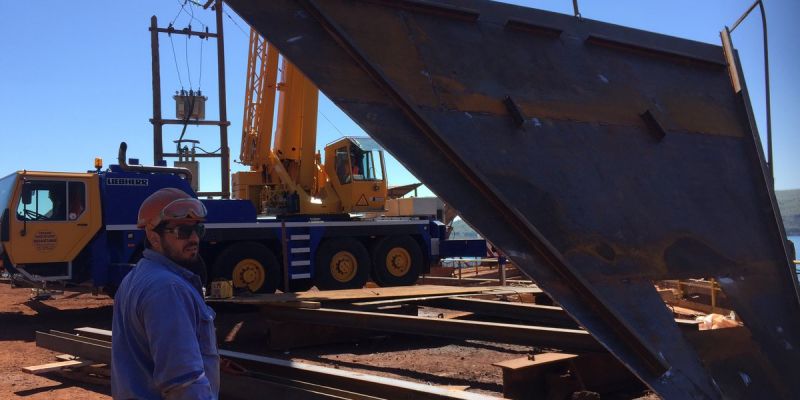 Repair of Gantry Crane Ship Loading Silo